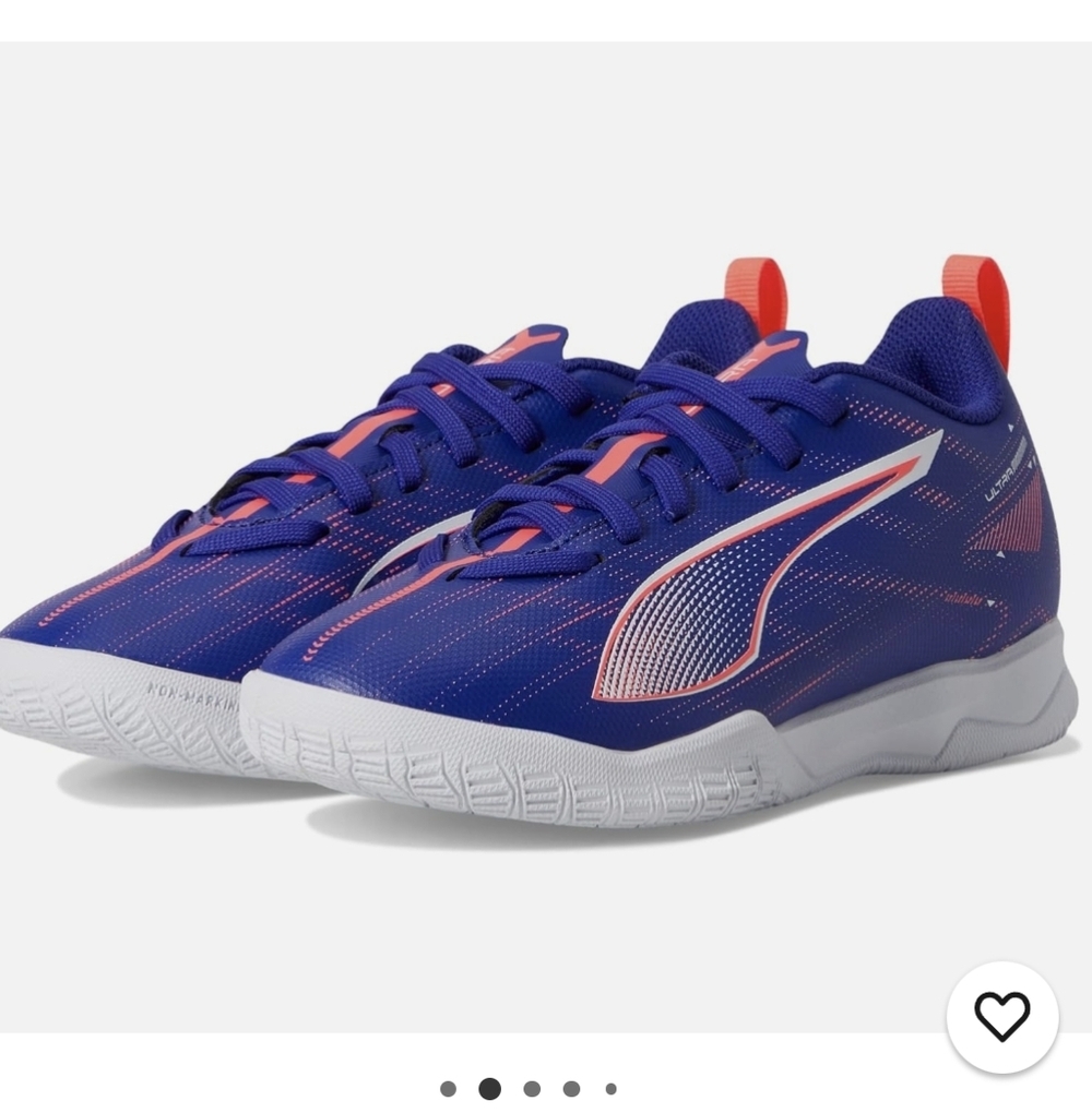 PUMA Kids Ultra 5 Play It Jr lapis lazuli/puma white Indoor Training Shoes Sz 1 - Picture 3 of 12